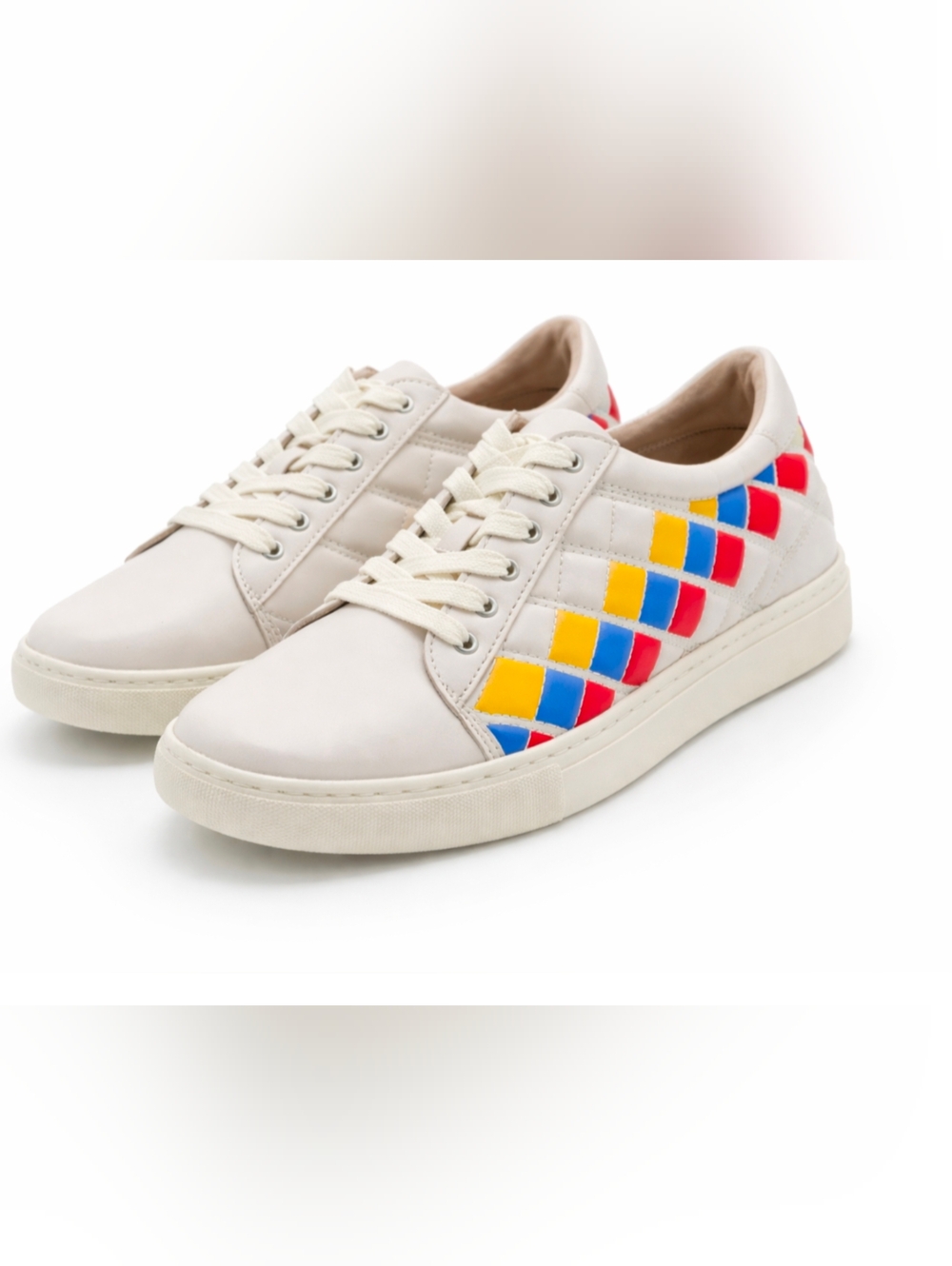 New NIB Charter Club White Sneakers Personalized Colors Women's Sz 10
